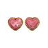 CHANEL VINTAGE EARRINGS HEART STONE PINK ACCESSORY 28 90267794 - PURPOSE