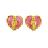 CHANEL VINTAGE EARRINGS HEART STONE PINK ACCESSORY 28 90267794 - PURPOSE
