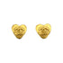 CHANEL VINTAGE EARRINGS HEART COCOMARK ACCESSORY 95P 90267803