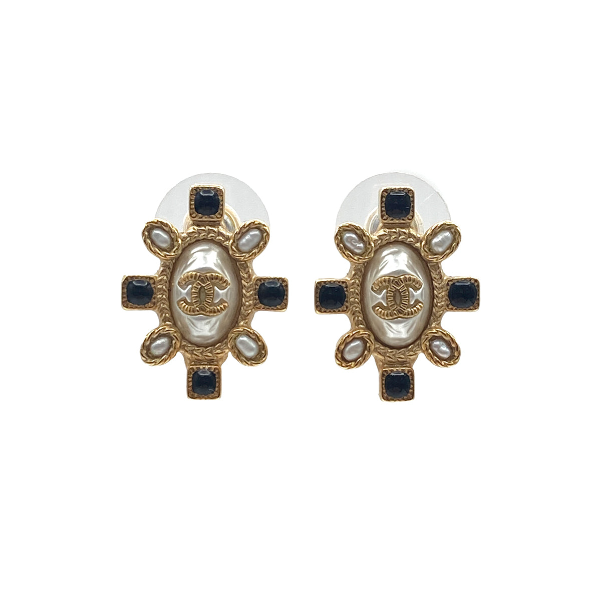 CHANEL EARRINGS COCOMARK FAUX PEARL ACCESSORY A19B 90267805