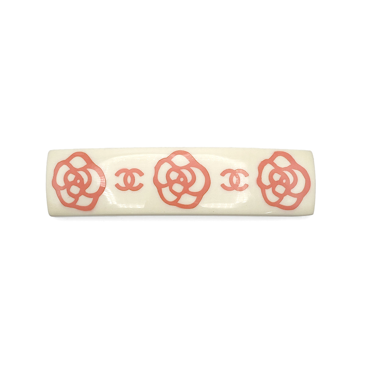 CHANEL VALLETTA COCOMARK CAMELLIA WHITE PINK ACCESSORY 03P 90267807