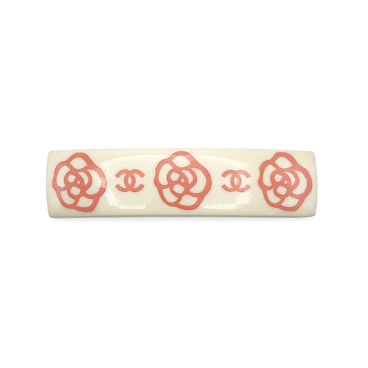 CHANEL VALLETTA COCOMARK CAMELLIA WHITE PINK ACCESSORY 03P 90267807