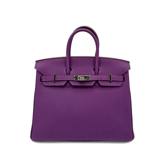 HERMES BIRKIN 25 ANEMONE TOGO HAND BAG □R SHW 90268065