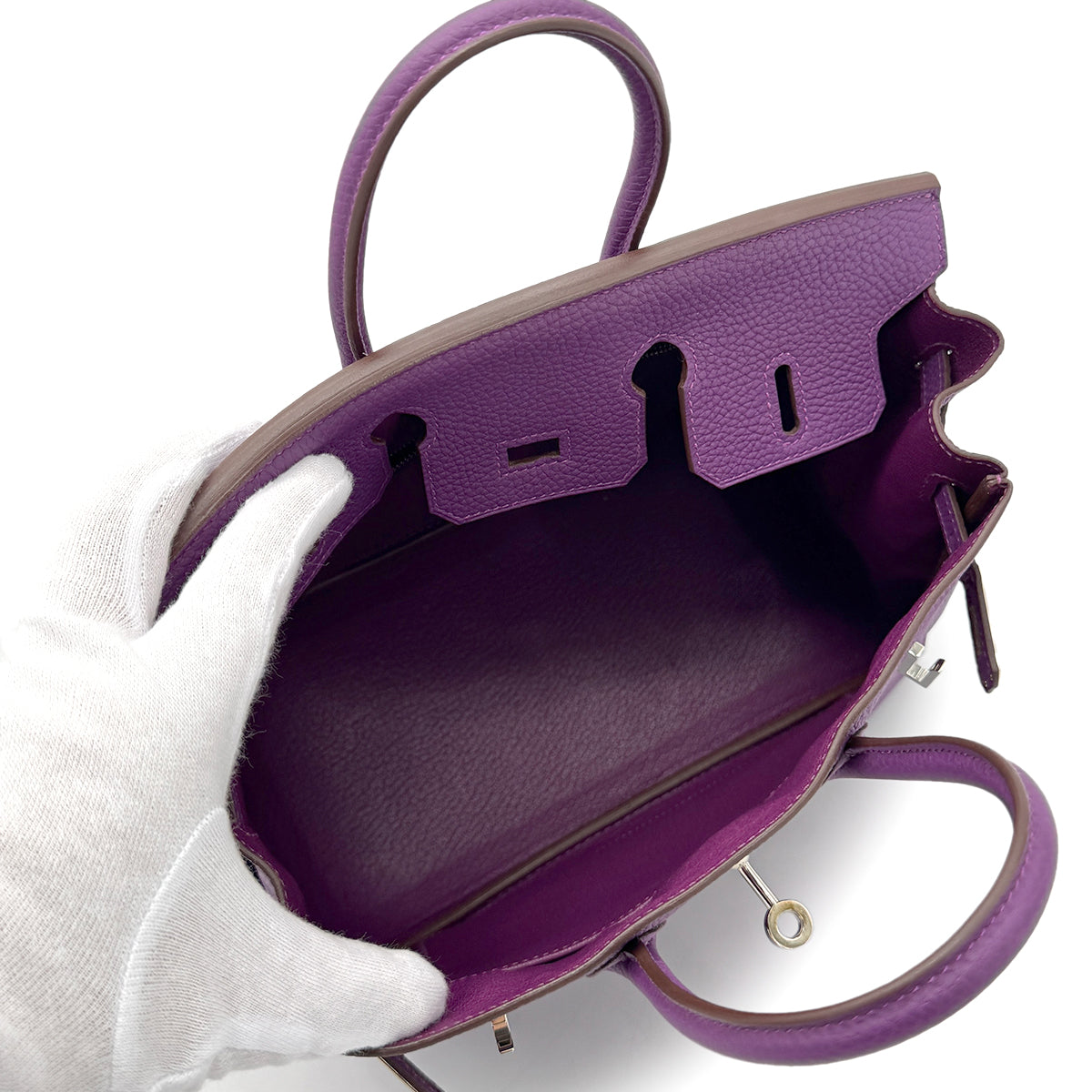 HERMES BIRKIN 25 ANEMONE TOGO HAND BAG □R SHW 90268065