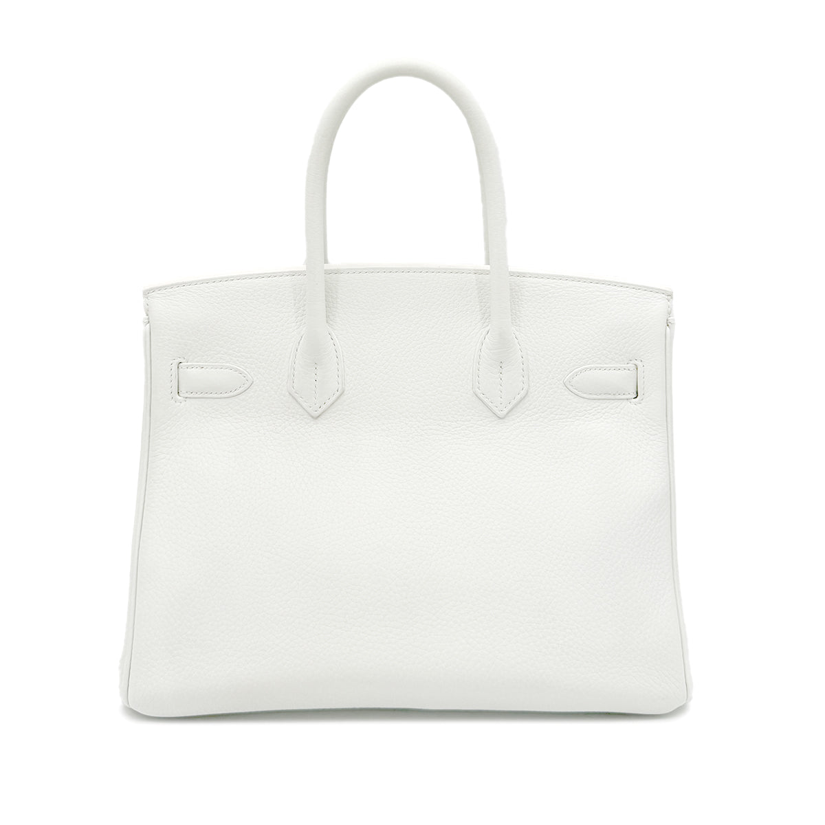 HERMES BIRKIN 30 WHITE TAURILLON CLEMENCE HAND BAG T GHW 90268071