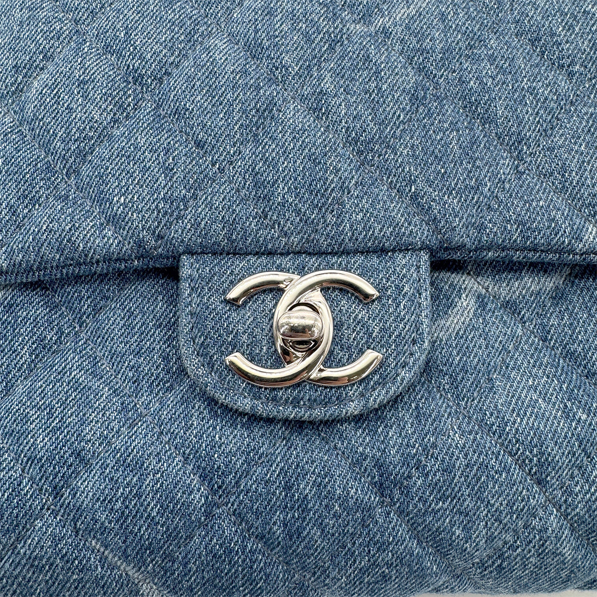 CHANEL MATELASSE CHAIN SHOULDER BAG BLUE DENIM 90268077