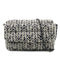 CHANEL CHAIN SHOULDER BAG BLACK WHITE TWEED 90268081 - PURPOSE