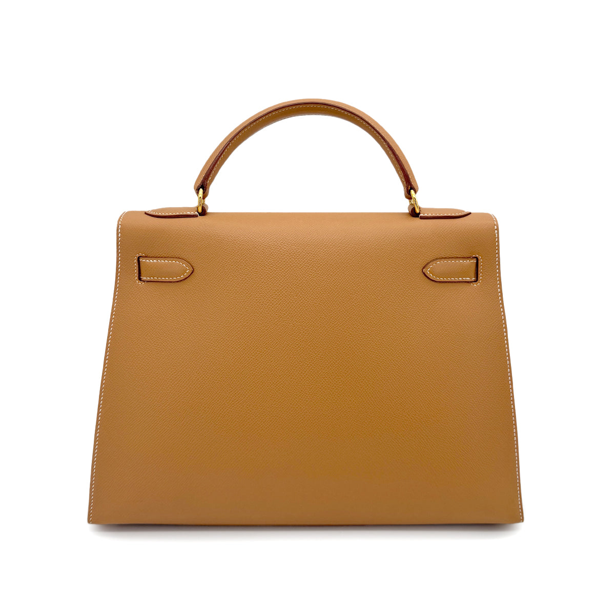 HERMES KELLY 32 SELLIER NATURAL COUCHVEL HAND SHOULDER BAG □C GHW 90268083