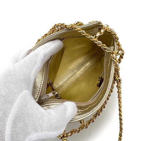 CHANEL VINTAGE CHAIN HAND BAG GOLD LAMB SKIN 90268085 - PURPOSE
