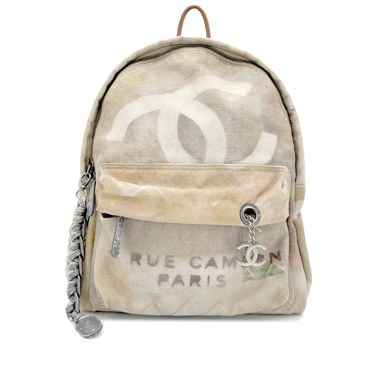 CHANEL ACT2 COLLECTION GRAFFITI PAINT CHAIN BACKPACK MULTI COLOR CANVAS 90268087