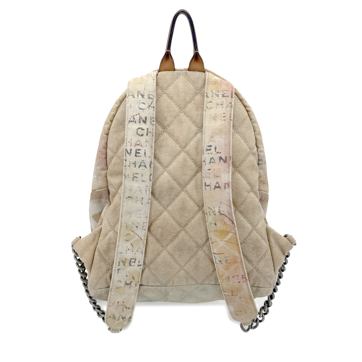 CHANEL ACT2 COLLECTION GRAFFITI PAINT CHAIN BACKPACK MULTI COLOR CANVAS 90268087