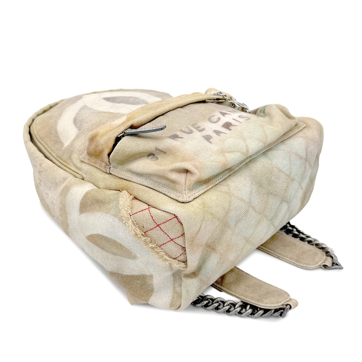 CHANEL ACT2 COLLECTION GRAFFITI PAINT CHAIN BACKPACK MULTI COLOR CANVAS 90268087