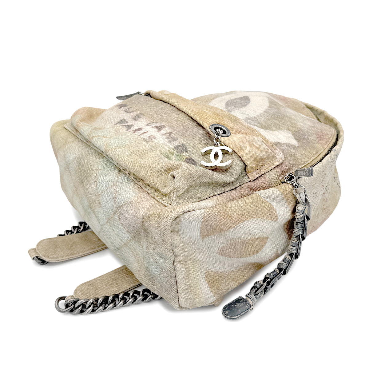CHANEL ACT2 COLLECTION GRAFFITI PAINT CHAIN BACKPACK MULTI COLOR CANVAS 90268087