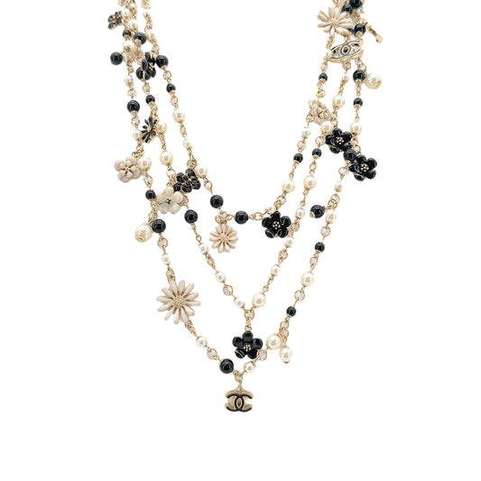 CHANEL NECKLACE COCOMARK FAUX PEARL ACCESSORY 10A 90268089