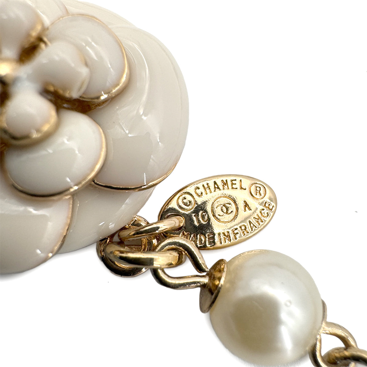 CHANEL NECKLACE COCOMARK FAUX PEARL ACCESSORY 10A 90268089