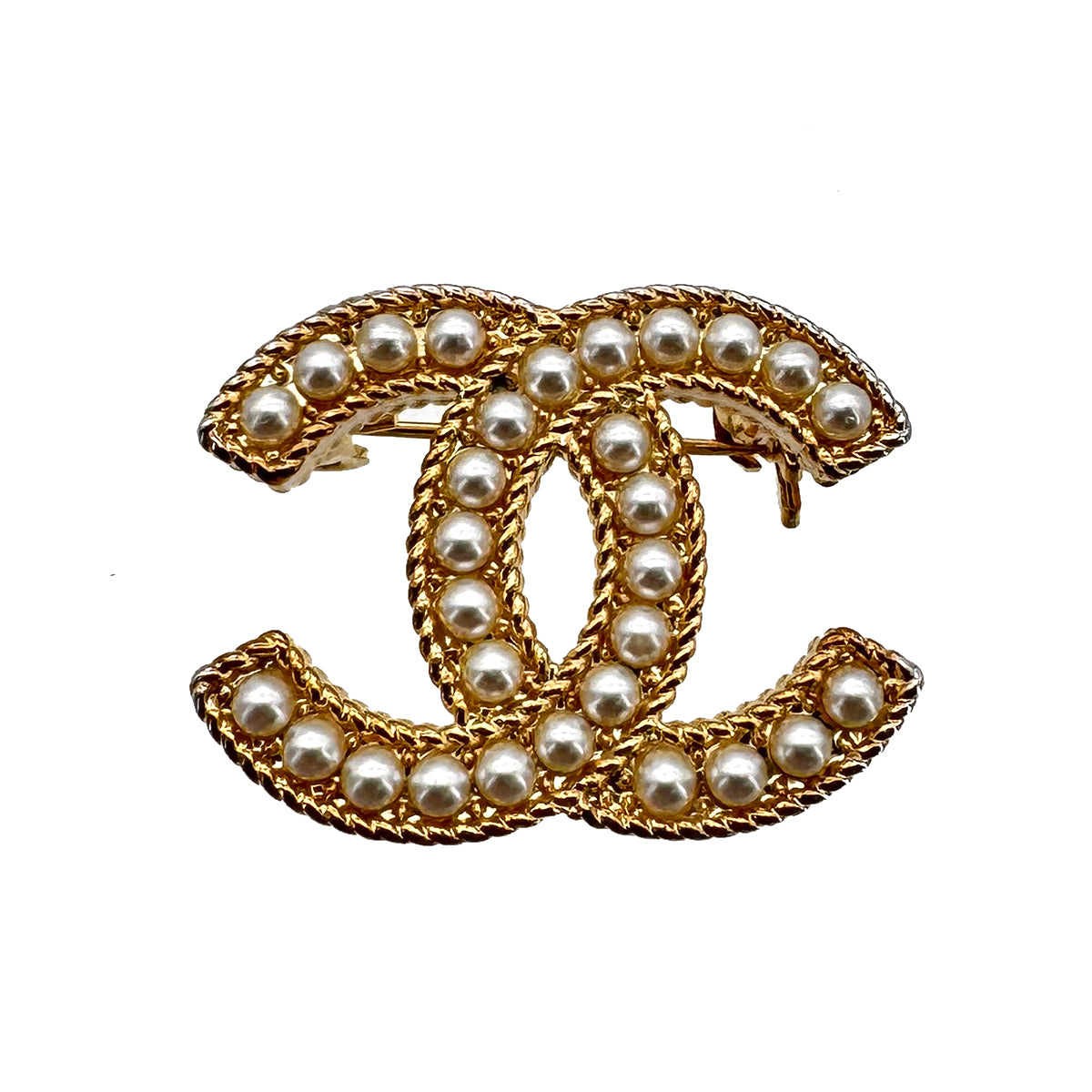 CHANEL VINTAGE BROACH COCOMARK PEARL ACCESSORY A13C 90268094