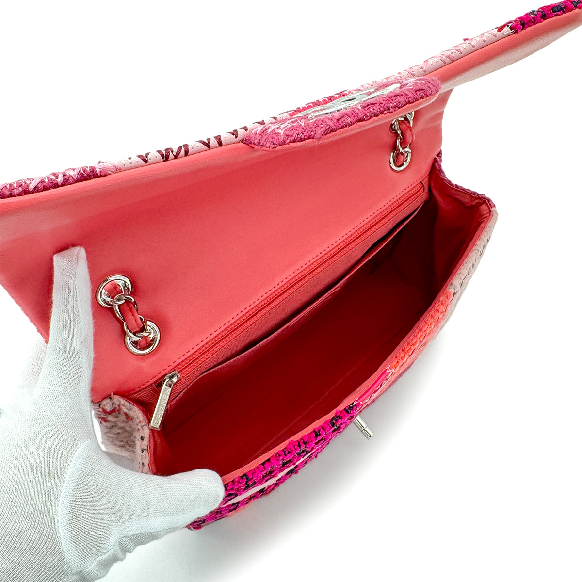 CHANEL CHAIN SHOULDER BAG PATCHWORK MULTICOLOR CANVAS LEATHER 90268196