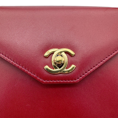 CHANEL VINTAGE HAND BAG RED LAMB SKIN 90268197 - PURPOSE