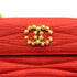 CHANEL CHAIN SHOULDER BAG FAUX PEARL RED FABRIC 90268198 - PURPOSE