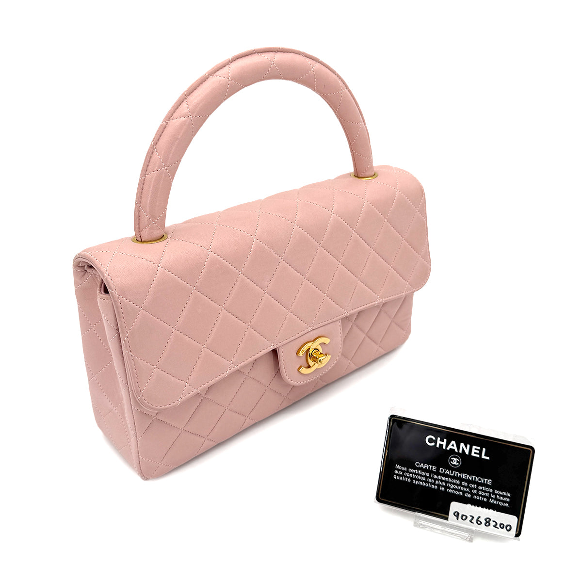 CHANEL VINTAGE PARENT-CHILD BAG PARENTS ONLY PINK LAMB SKIN 90268200