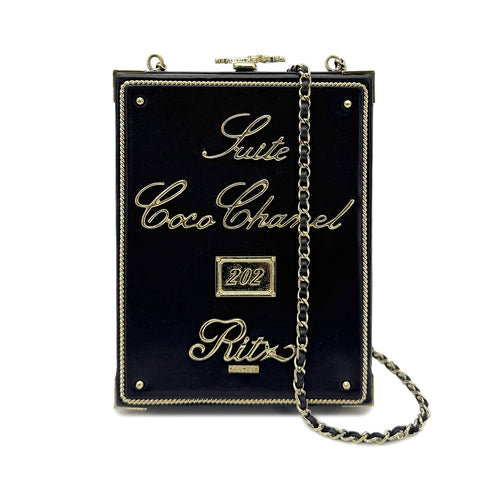 CHANEL ROOM CARD MINAUDIERE EVENING CHAIN SHOULDER BAG BLACK LAMB SKIN 90268328 - PURPOSE