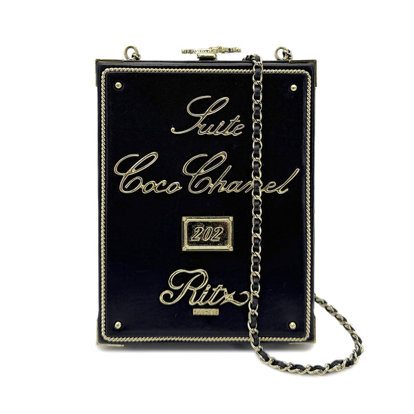 CHANEL ROOM CARD MINAUDIERE EVENING CHAIN SHOULDER BAG BLACK LAMB SKIN 90268328 - PURPOSE