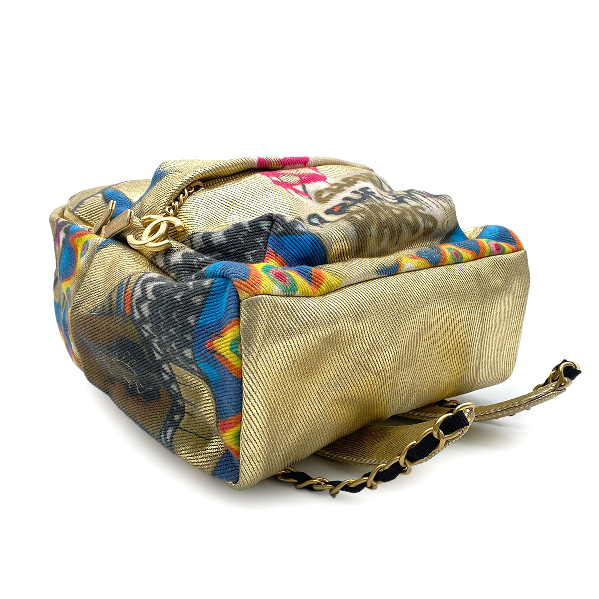 CHANEL BACK PACK GRAFFITI COCOMARK GOLD CANVAS 90268329