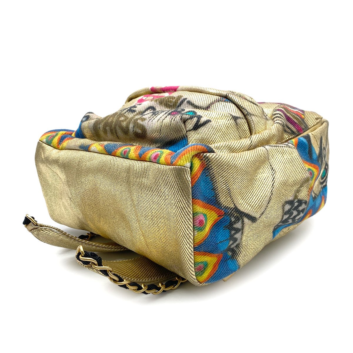 CHANEL BACK PACK GRAFFITI COCOMARK GOLD CANVAS 90268329