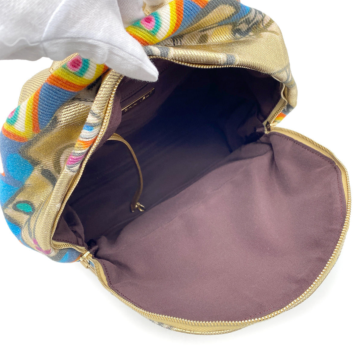 CHANEL BACK PACK GRAFFITI COCOMARK GOLD CANVAS 90268329
