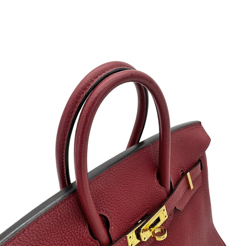 HERMES BIRKIN 25 ROUGE GRENAT TOGO HAND BAG X GHW 90268335 - PURPOSE