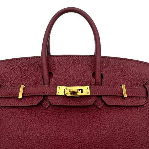 HERMES BIRKIN 25 ROUGE GRENAT TOGO HAND BAG X GHW 90268335 - PURPOSE