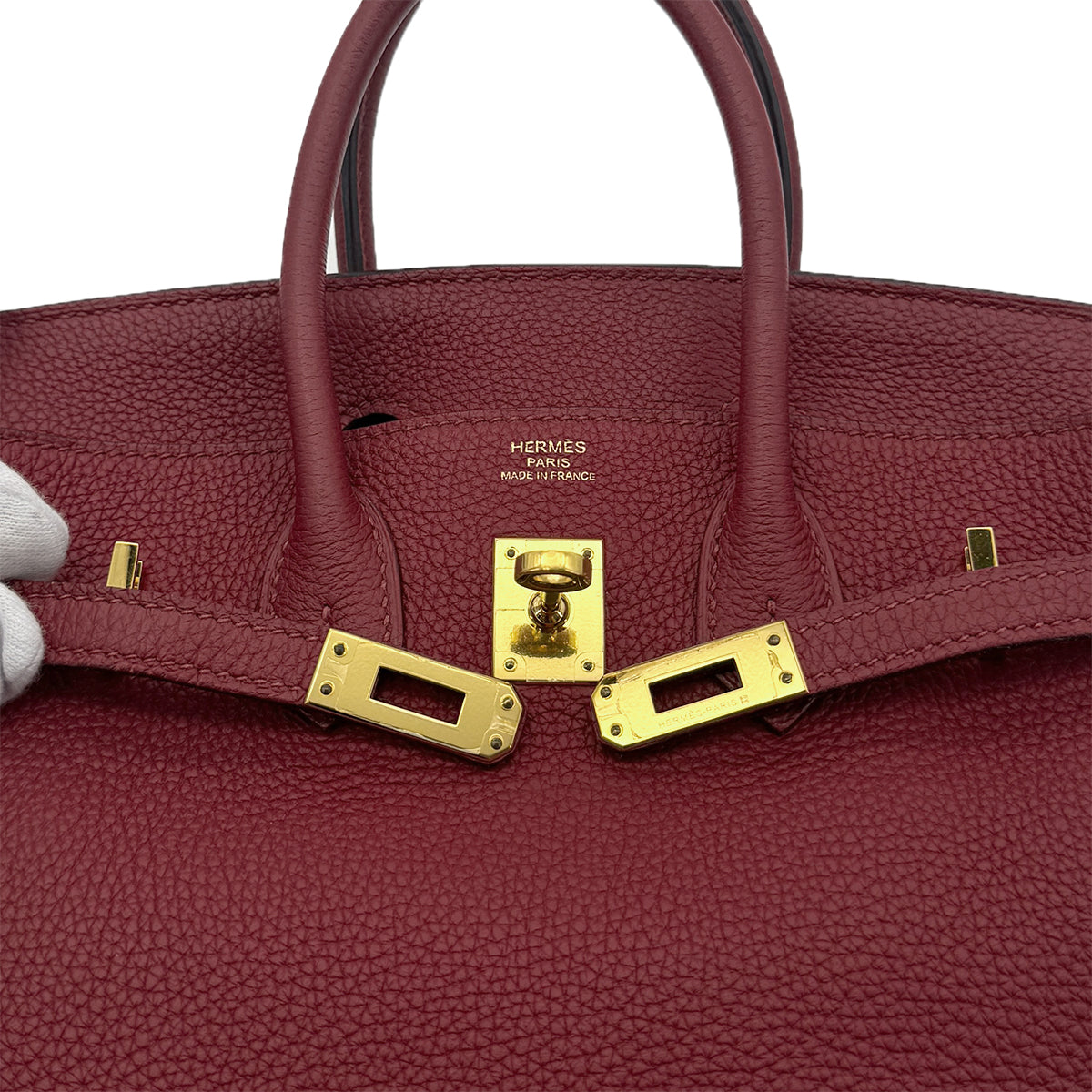 HERMES BIRKIN 25 ROUGE GRENAT TOGO HAND BAG X GHW 90268335