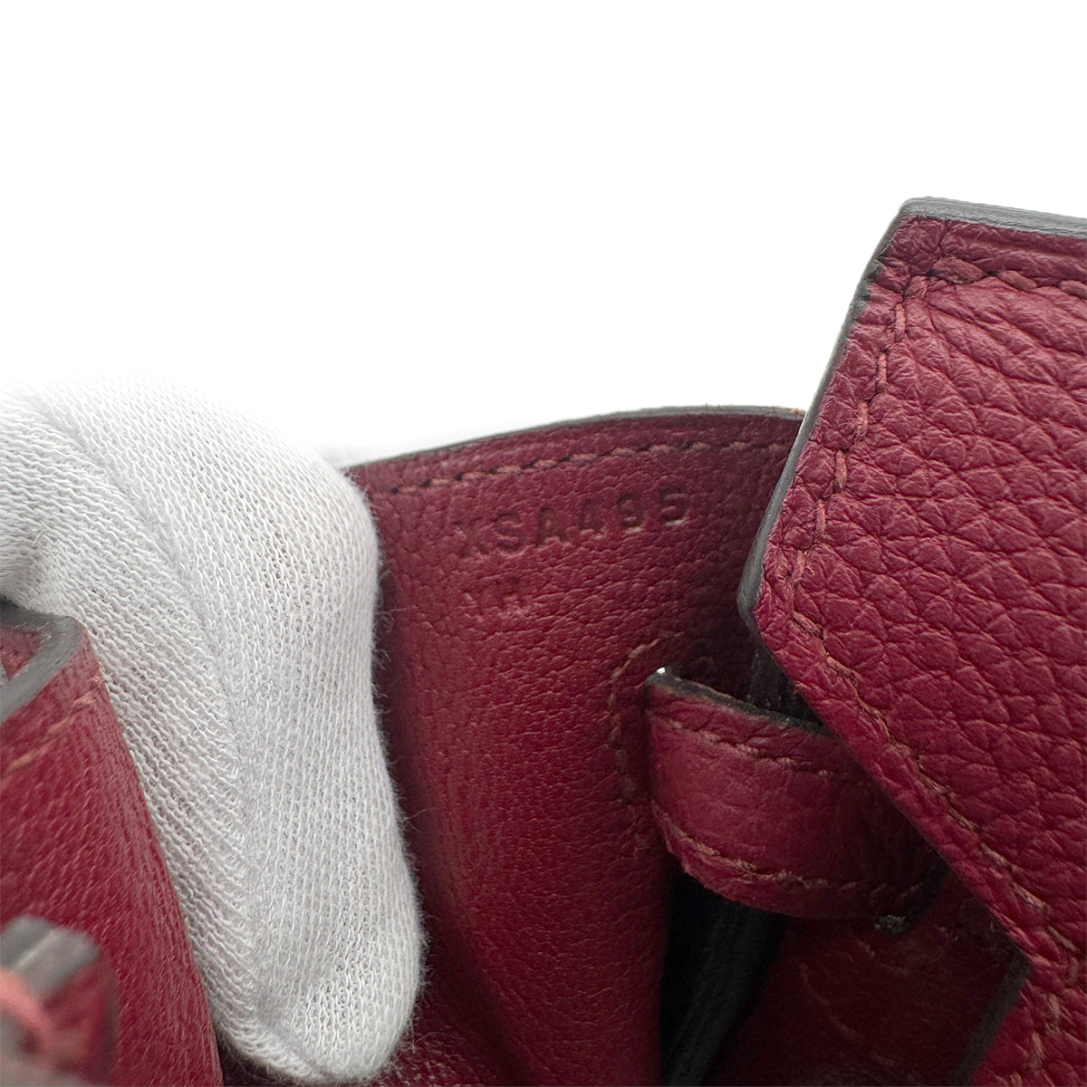 HERMES BIRKIN 25 ROUGE GRENAT TOGO HAND BAG X GHW 90268335