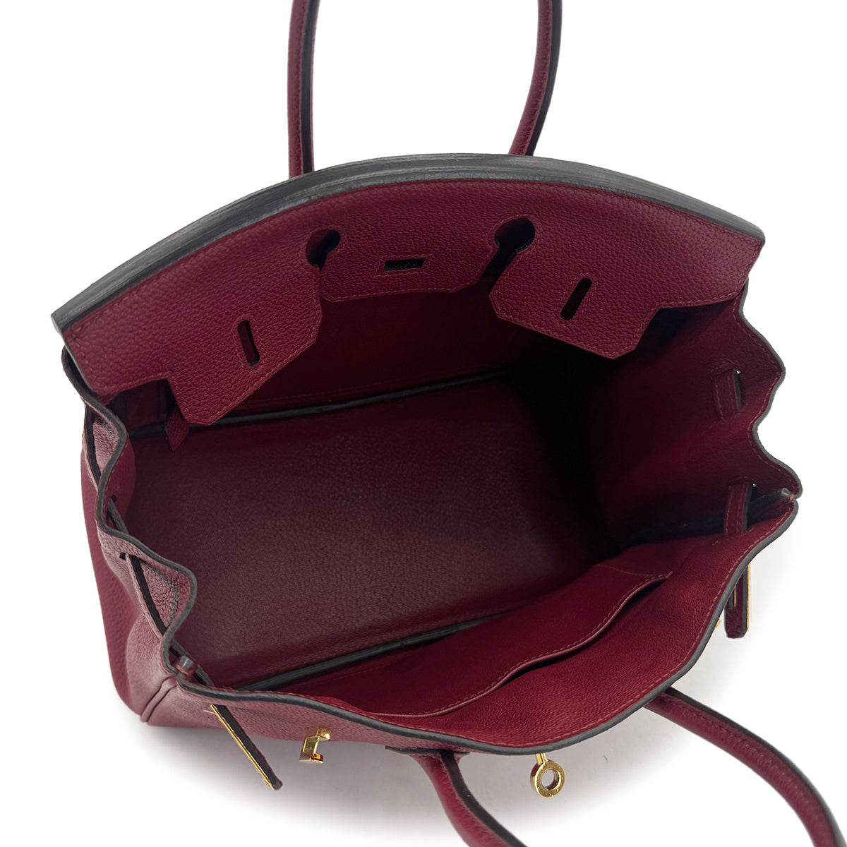 HERMES BIRKIN 25 ROUGE GRENAT TOGO HAND BAG X GHW 90268335