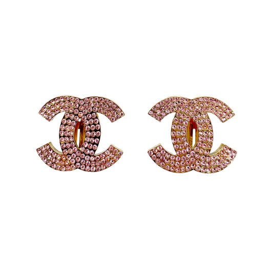CHANEL EARRINGS RHINESTONE COCOMARK ACCESSORY 02P 90268772