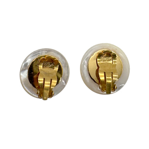 CHANEL VINTAGE EARRINGS ROUND FAUX PEARL MOTIF ACCESSORY 96C 90268785 - PURPOSE