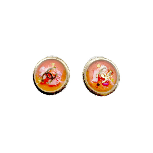 CHANEL EARRINGS RHINESTONE COCOMARK PINK ACCESSORY 09C 90268806