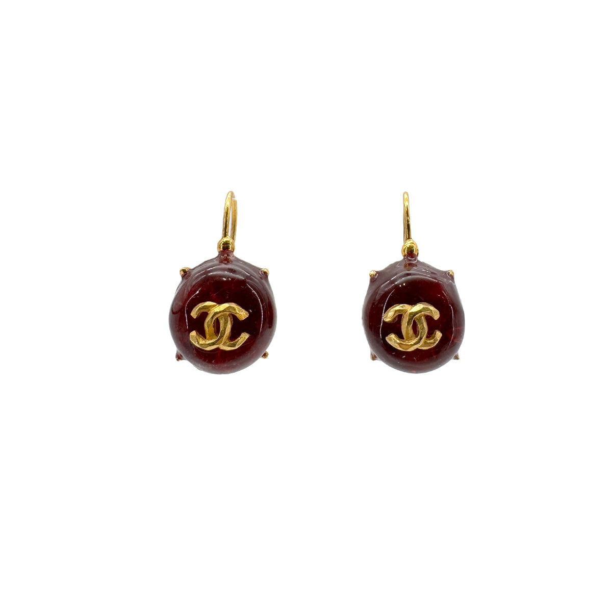 CHANEL VINTAGE EARRINGS STONE COCOMARK ACCESSORY 99P 90268809