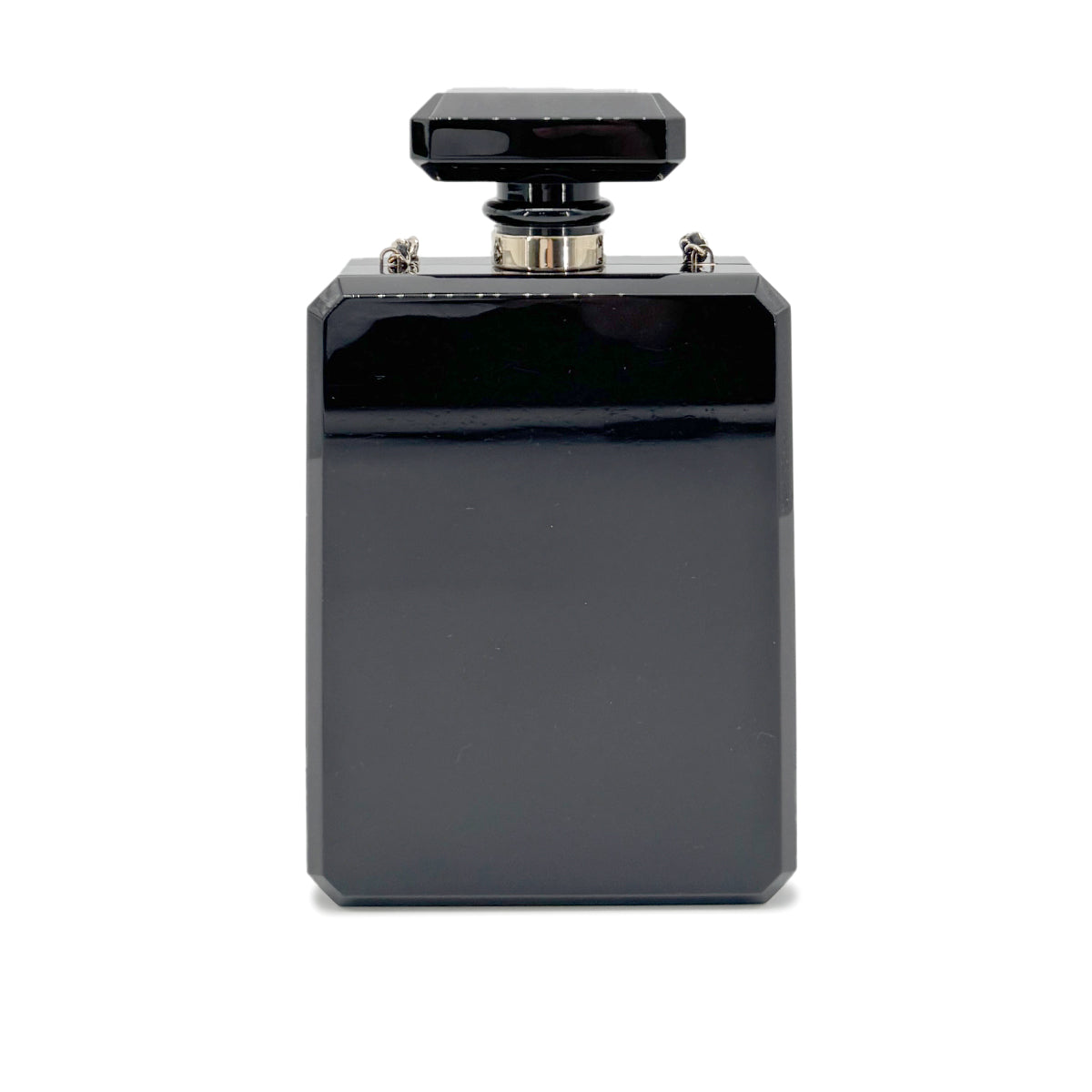 CHANEL PERFUME BOTTLE CHAIN SHOULDER BAG BLACK 90268813