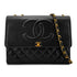 CHANEL VINTAGE BIG COCO MATELASSE CHAIN SHOULDER BAG BLACK LAMB SKIN 90268819 - PURPOSE