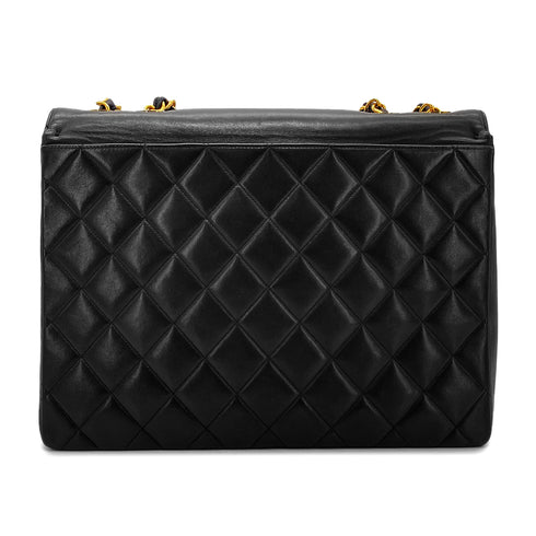 CHANEL VINTAGE BIG COCO MATELASSE CHAIN SHOULDER BAG BLACK LAMB SKIN 90268819 - PURPOSE