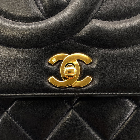 CHANEL VINTAGE BIG COCO MATELASSE CHAIN SHOULDER BAG BLACK LAMB SKIN 90268819 - PURPOSE