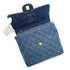 CHANEL VINTAGE MATELASSE CHAIN BACK PACK BLUE DENIM 90268820