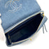 CHANEL VINTAGE MATELASSE CHAIN BACK PACK BLUE DENIM 90268820