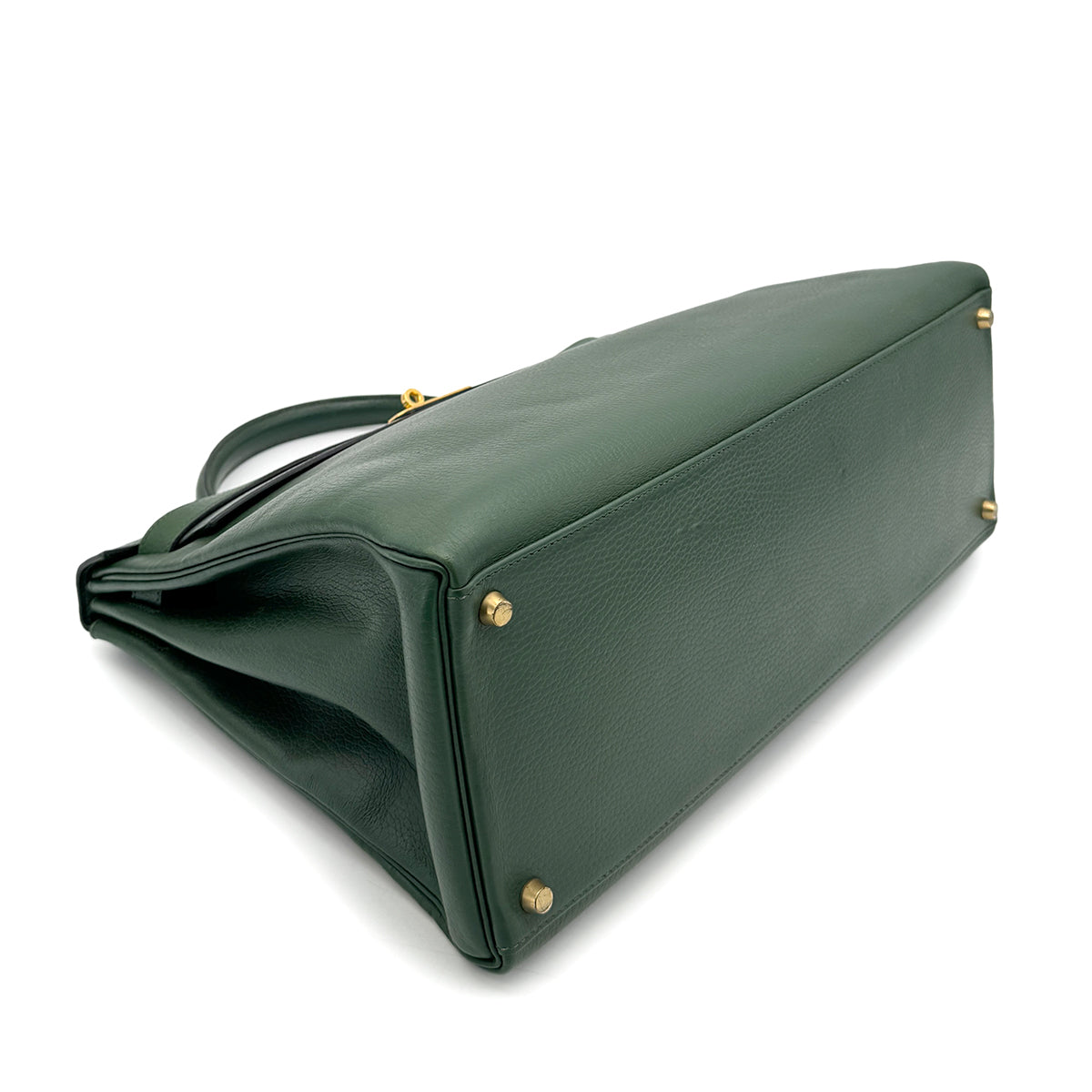 HERMES KELLY 40 RETOURNE GREEN ARDENNES HAND BAG □B GHW 90268830