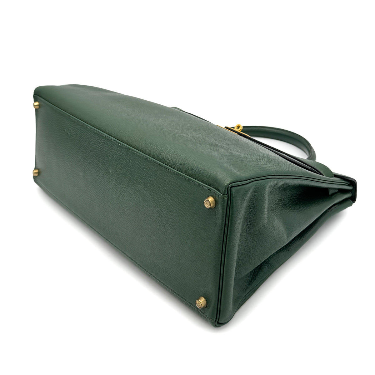 HERMES KELLY 40 RETOURNE GREEN ARDENNES HAND BAG □B GHW 90268830