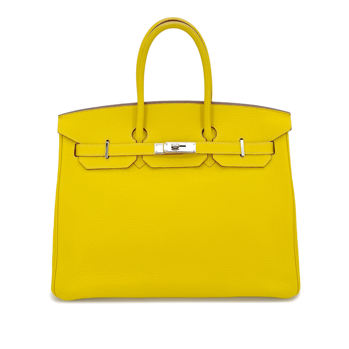 HERMES BIRKIN 35 JAUNE TAURILLON CLEMENCE HAND BAG □M SHW 90268831
