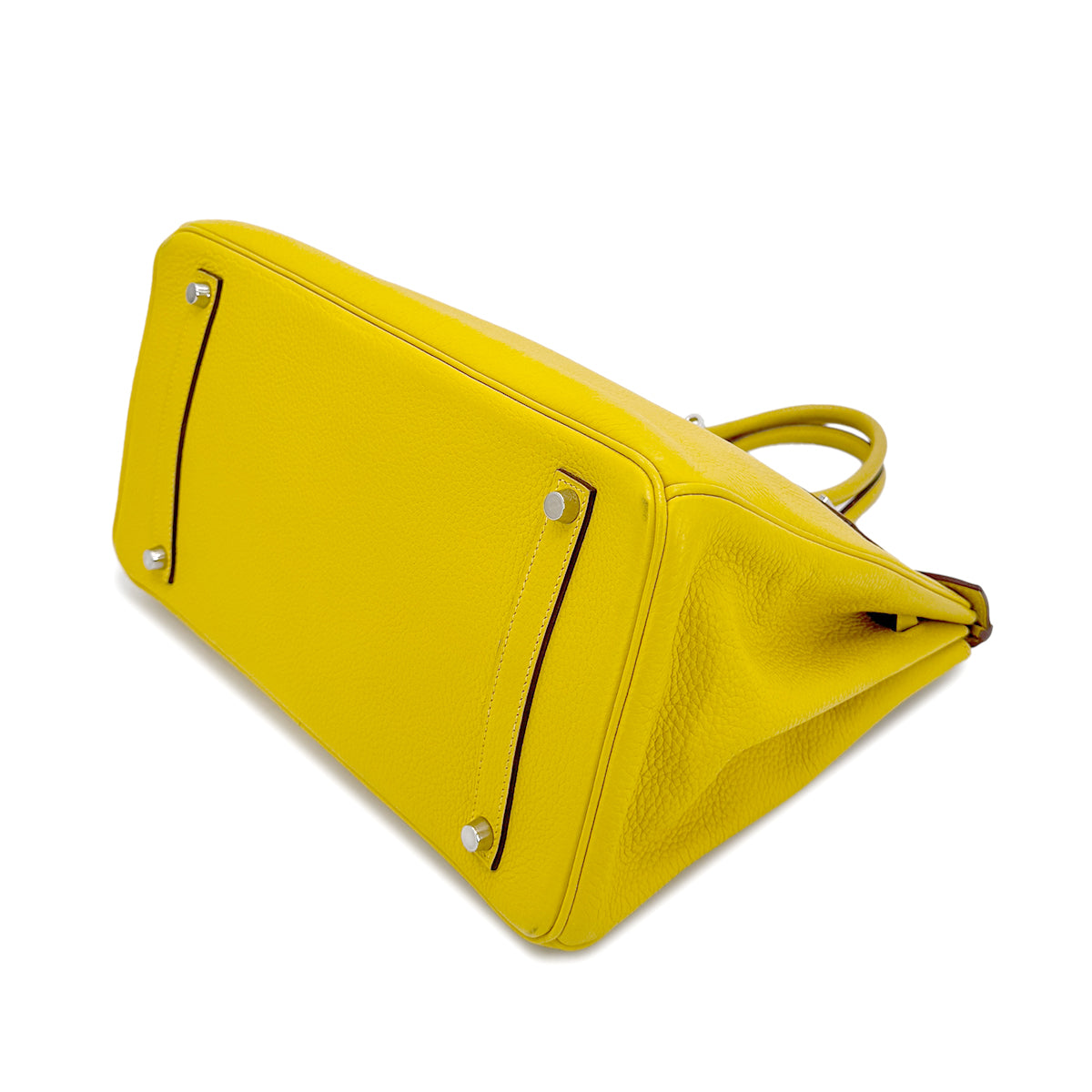 HERMES BIRKIN 35 JAUNE TAURILLON CLEMENCE HAND BAG □M SHW 90268831