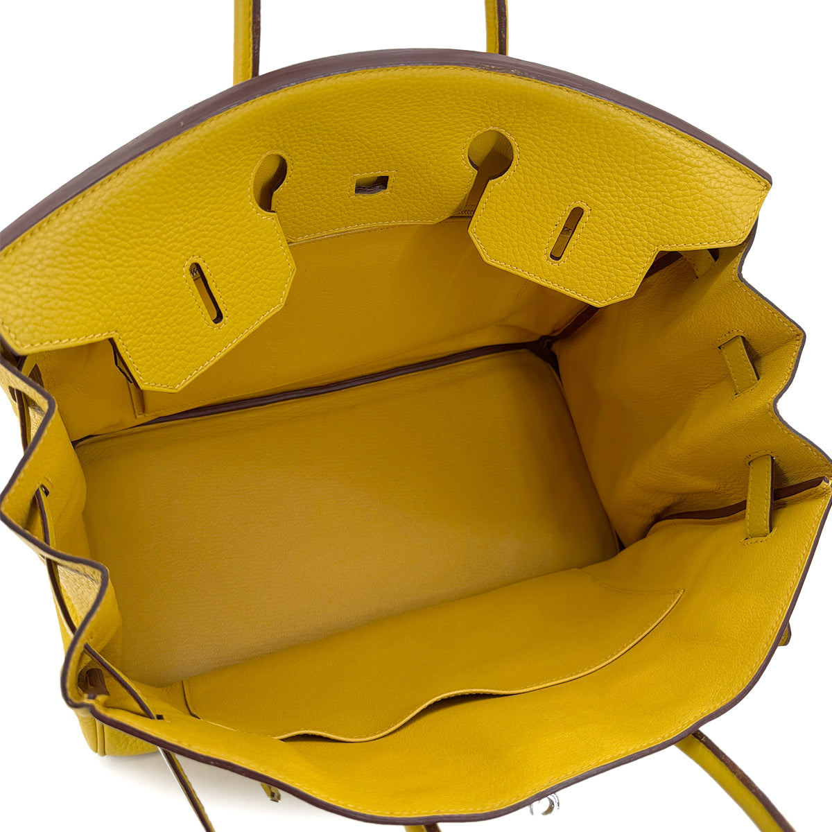 HERMES BIRKIN 35 JAUNE TAURILLON CLEMENCE HAND BAG □M SHW 90268831