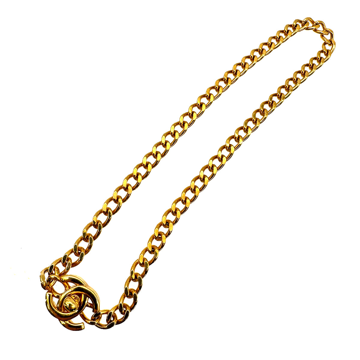CHANEL VINTAGE NECKLACE COCOMARK TURNLOCK ACCESSORY 96A 90268850